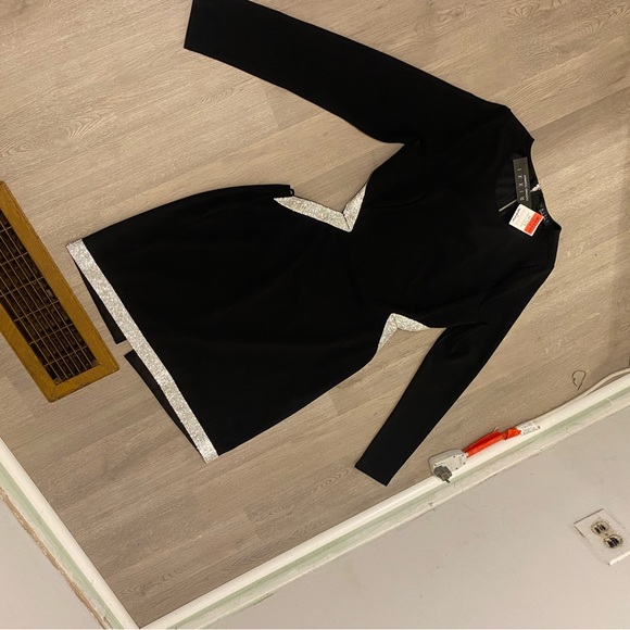 Dresses & Skirts - Black Dress Silver trim